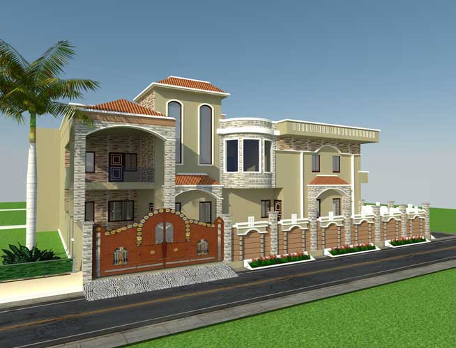 3D House Elevation Design