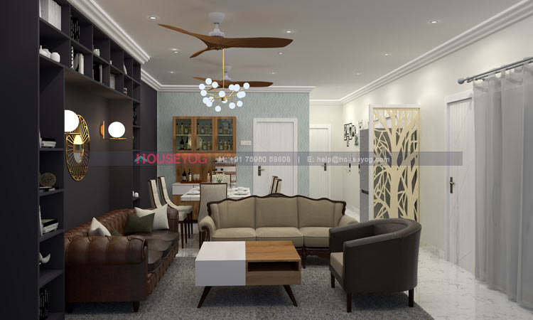 Simple Living Room Design in Indian Style