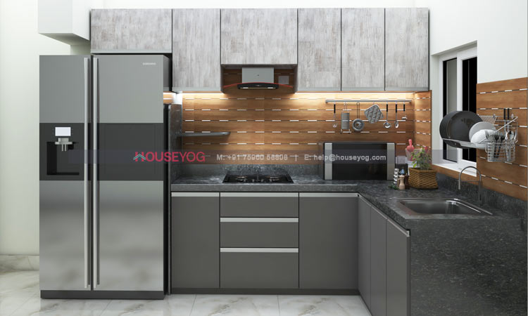 Modern Kitchen Design in Grey Colour