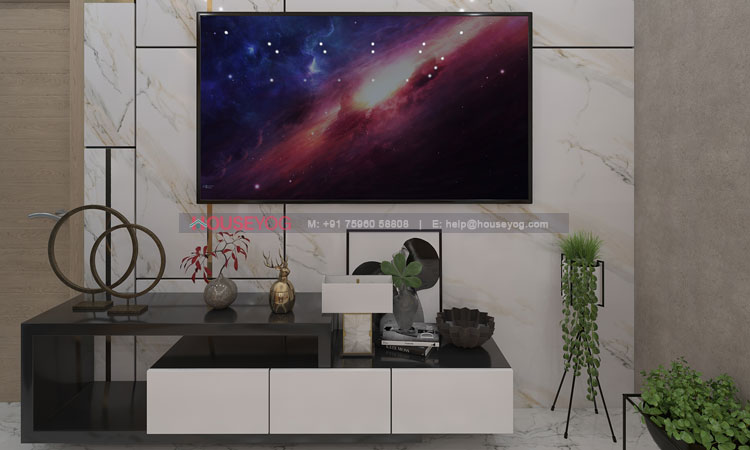 Contemporary TV Wall Design in Minimalist Style