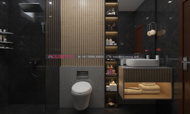Luxury Bathroom Design with Wet and Dry Area