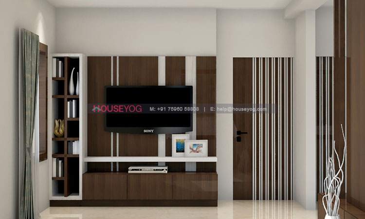 TV Cabinet Design With Showcase for Living Room