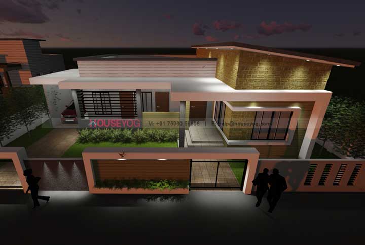 House Elevation - Evening Top View