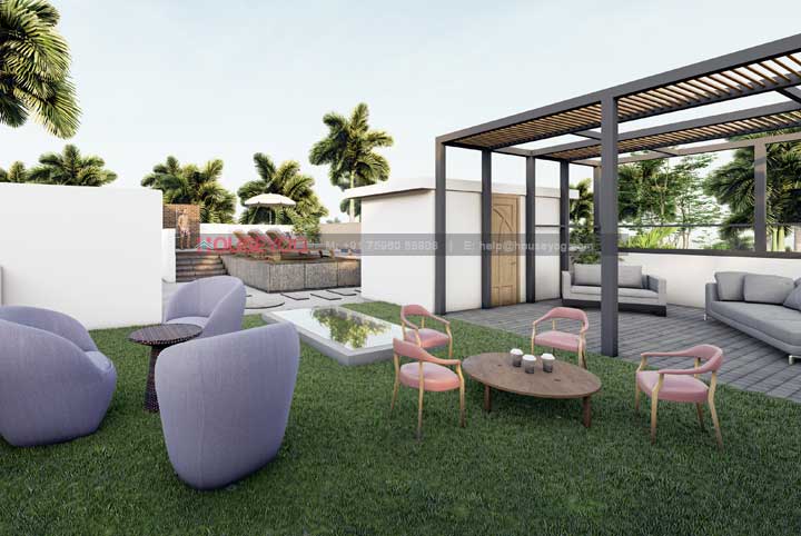 House Elevation - Terrace Seating Area View