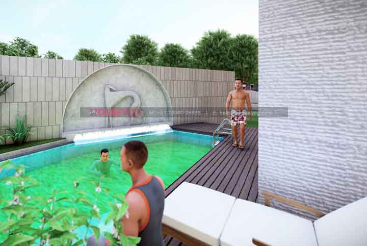 House Elevation - Pool View