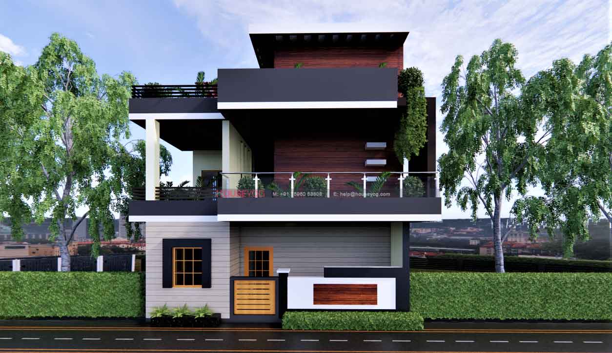 25x50 House Design 1250 Sq Ft East Facing Duplex House Plan Elevation