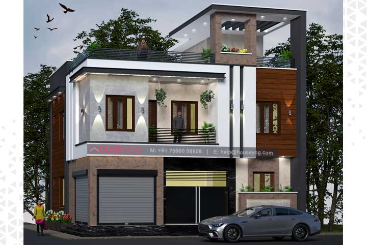 37x30 Sqft House Plan & Elevation Design with Shop - East-Facing House Design in Patna