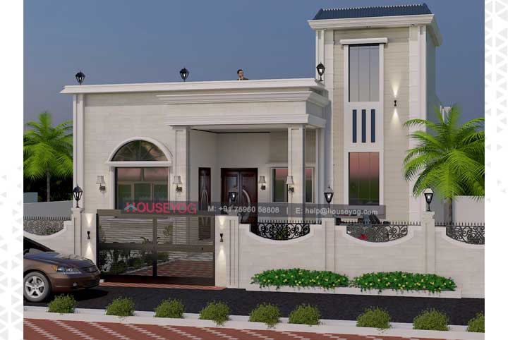 48x76 North-Facing 4BHK Bungalow Plan - Elegant Single-Storey House Design in Hazaribagh